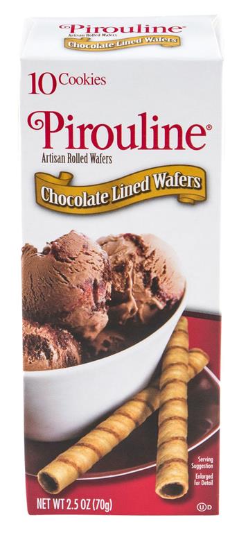 Pirouline Chocolate Lined Wafers - 2.5 oz. Box